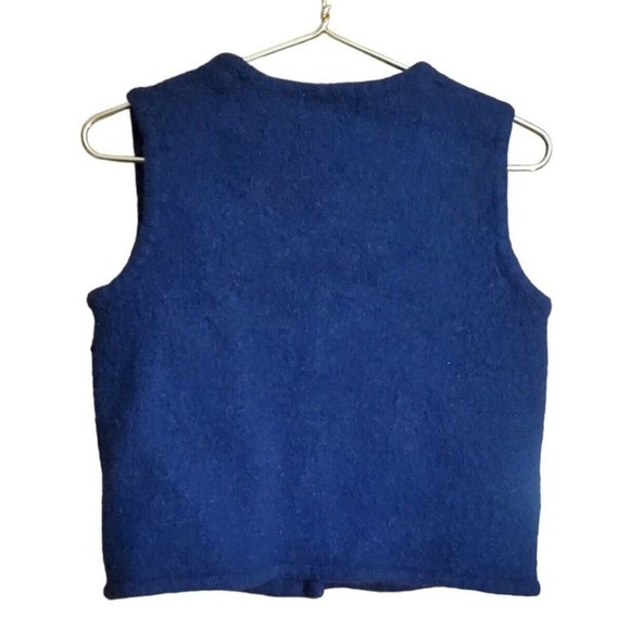 Vintage Wool Equestrian Vest Waistcoat Bryn Connelly Size Medium Petite - Picture 5 of 6